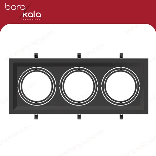 قاب توکار ۱x۳ مخصوص لامپ AR111 اکووات