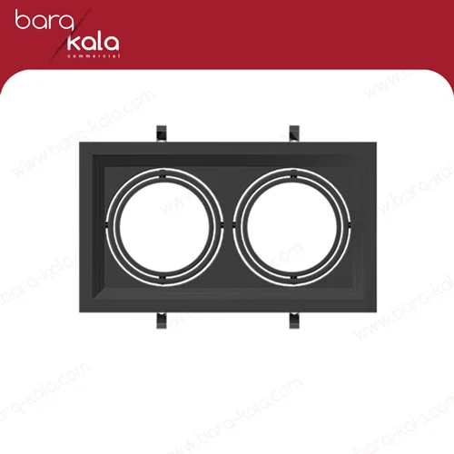 قاب توکار ۱x۲ مخصوص لامپ AR111 اکووات