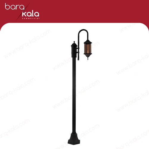 چراغ پارکی - تک شعله پایه بینالود - بدون لامپ - کیان - شفق